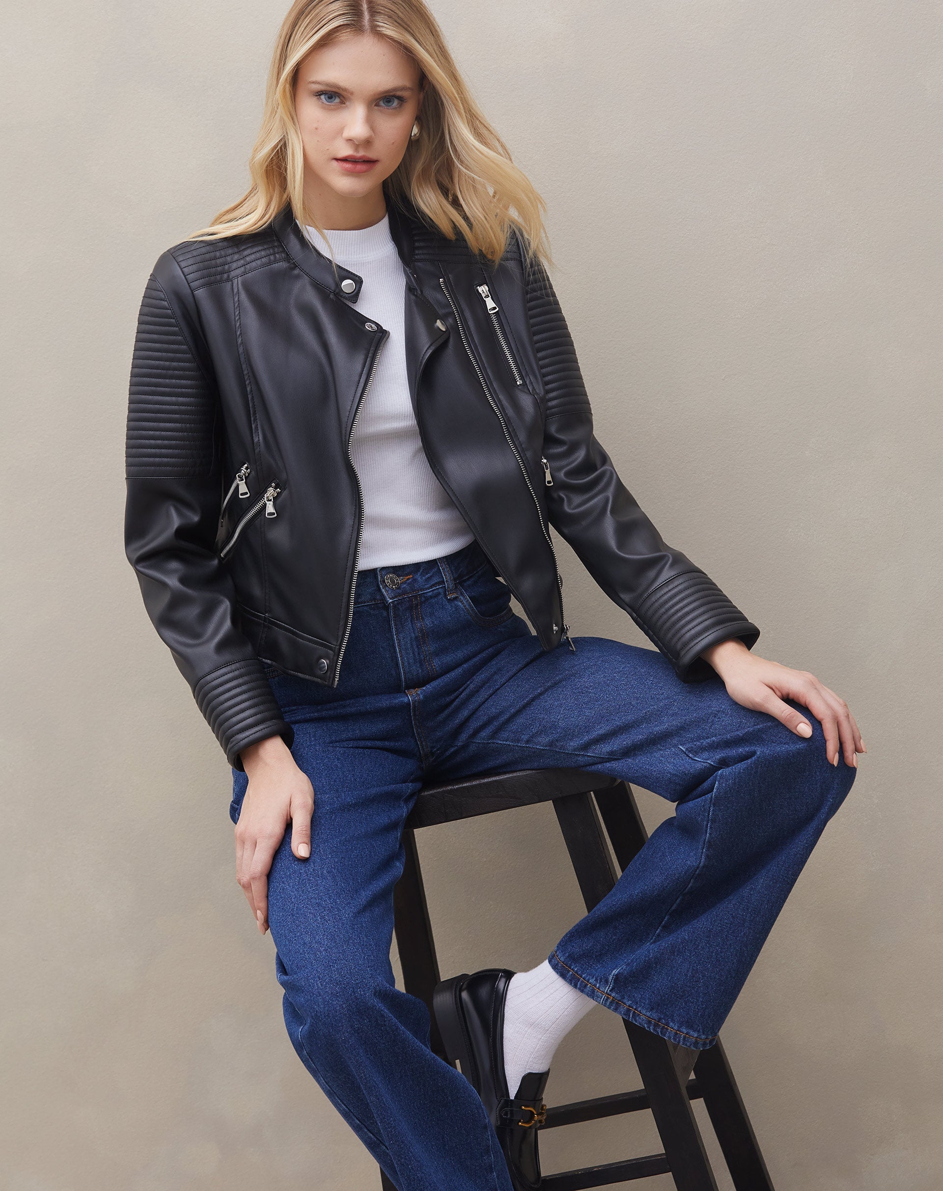 Enjoei Jaqueta De Couro Feminina Amaro Jaqueta De Couro Feminina