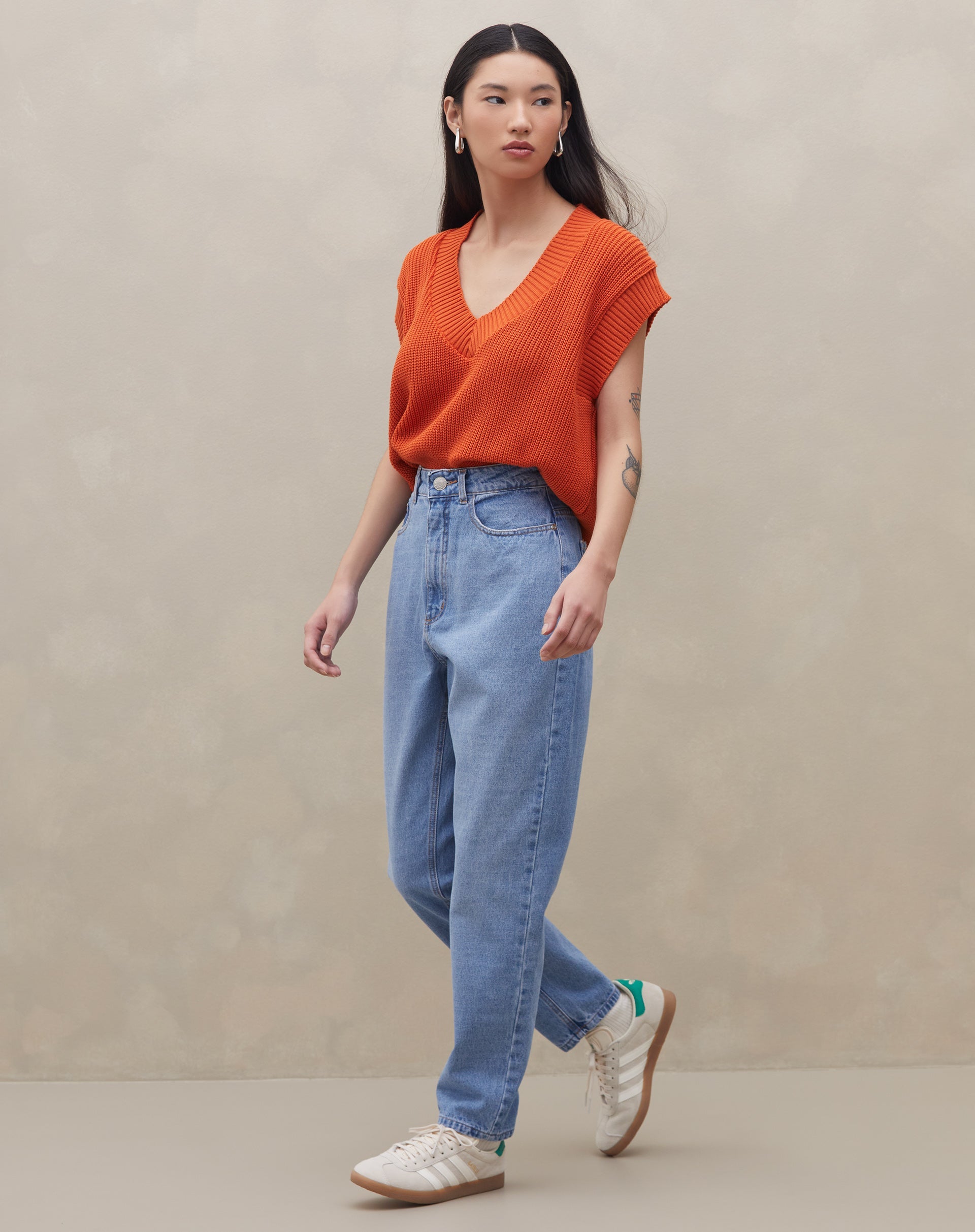 Jeans Mom Camiseta Com Calça Jeans Feminina Calça Mom Jeans Azul