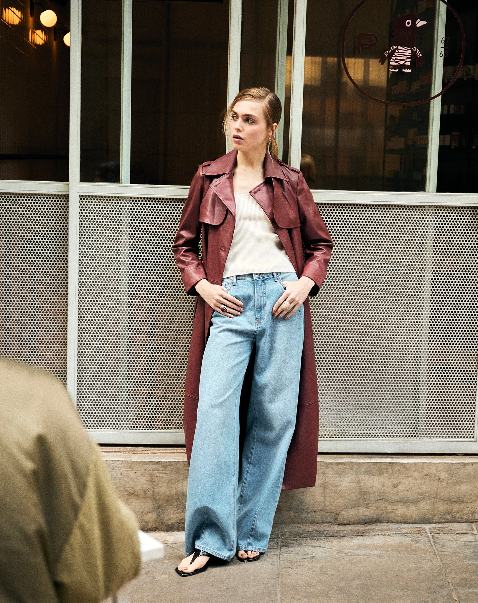 CALÇA JEANS WIDE CINTURA ALTA AZUL CLARO – AMARO