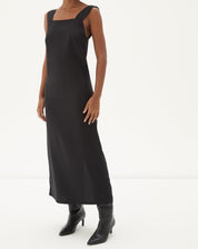 Vestido Regata Midi de Crepe  - Preto