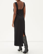 Vestido Regata Midi de Crepe  - Preto