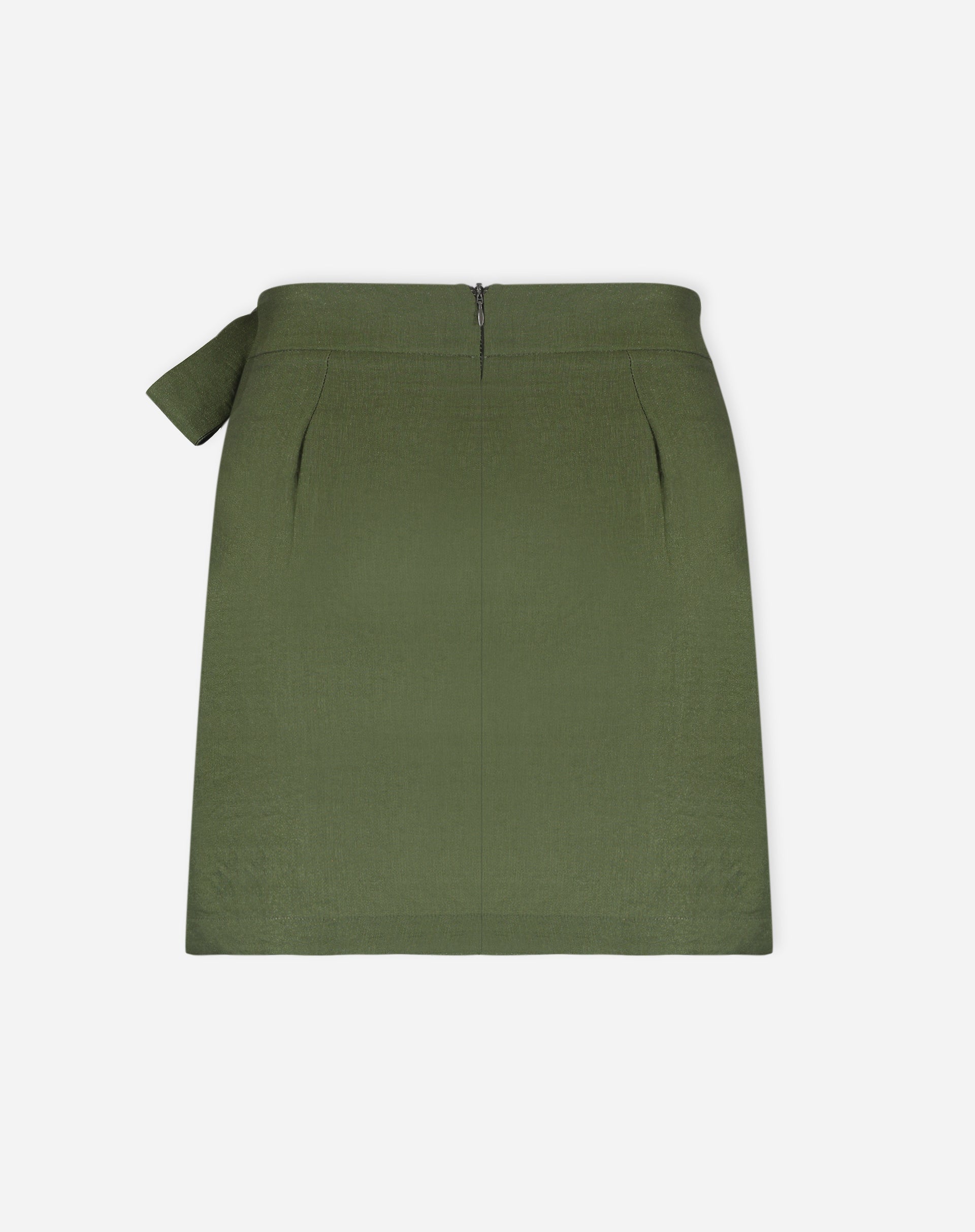 Saia Curta Transpassada com Amarração - Verde Militar