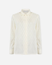 CAMISA MANGA LONGA BARRA ARREDONDADA - OFF-WHITE