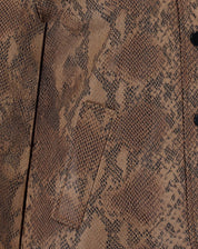 JAQUETA QUADRADA COBRA PU - CARAMELO