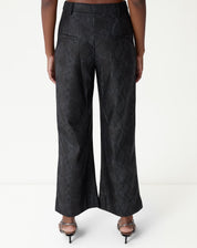 CALÇA RETA COBRA PU - PRETO