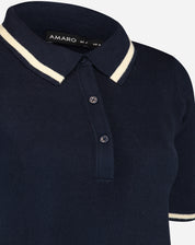 BLUSA POLO TRICOT - AZUL MARINHO