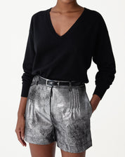 SUÉTER CASHMERE GOLA V  - PRETO