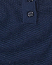 SUÉTER GOLA POLO MANGA LONGA TRICOT - AZUL MARINHO