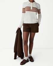SUÉTER GOLA POLO MANGA LONGA TRICOT - OFF-WHITE