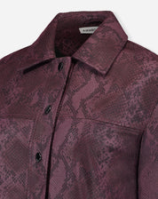 JAQUETA QUADRADA COBRA PU - VINHO