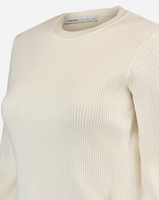 SUÉTER TRICOT GOLA CARECA - OFF-WHITE