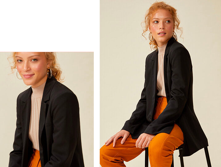 PRODUTOS: blazer alfaiataria manga com abertura