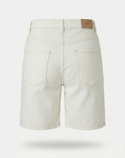 BERMUDA JEANS RETA - OFF-WHITE