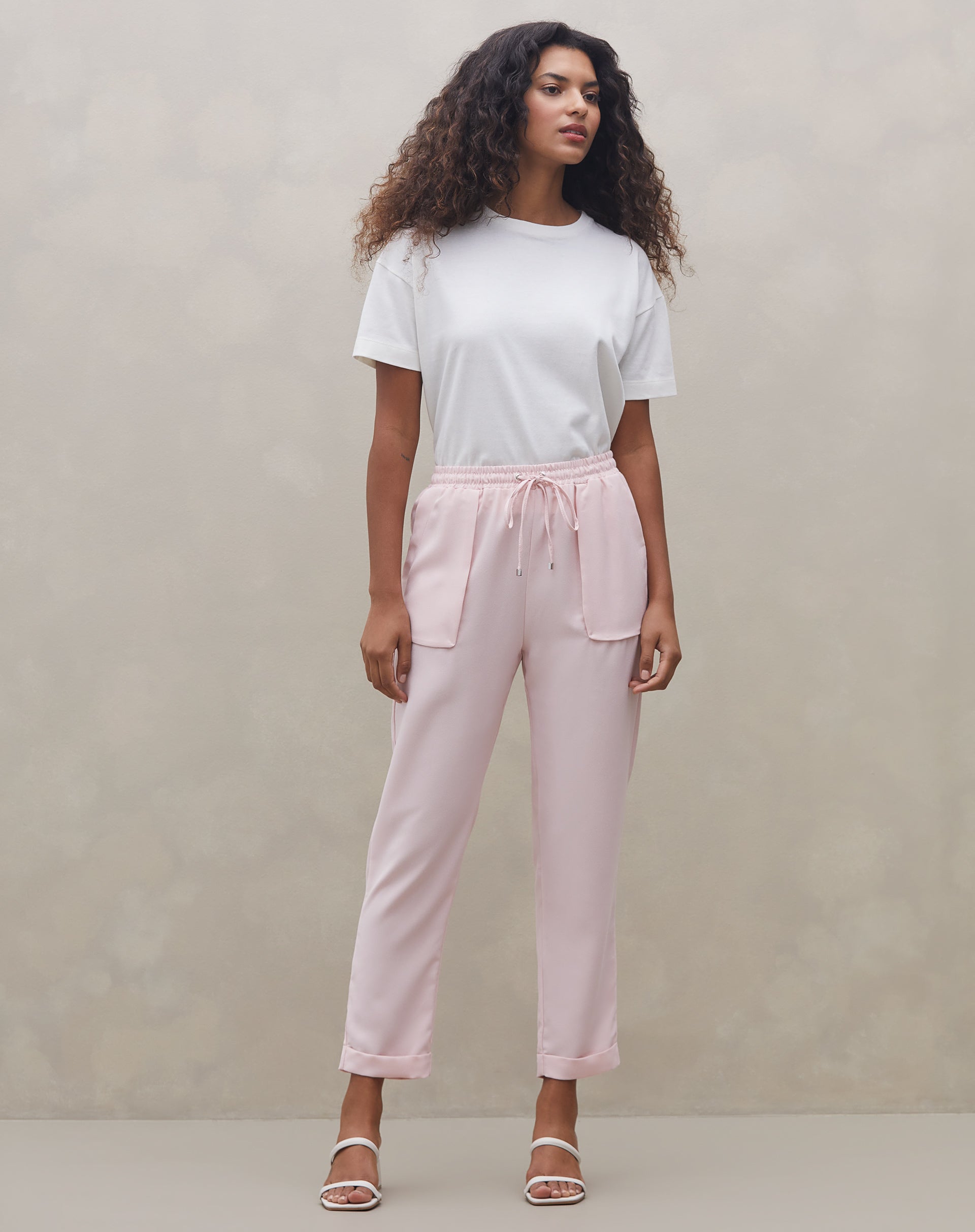 Calça Jogging Alfaiataria Essential - Rosa Claro