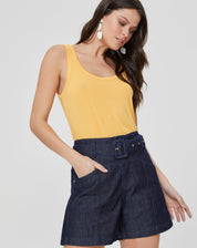 Regata Basic Viscose Lisa - Amarelo