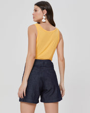 Regata Basic Viscose Lisa - Amarelo