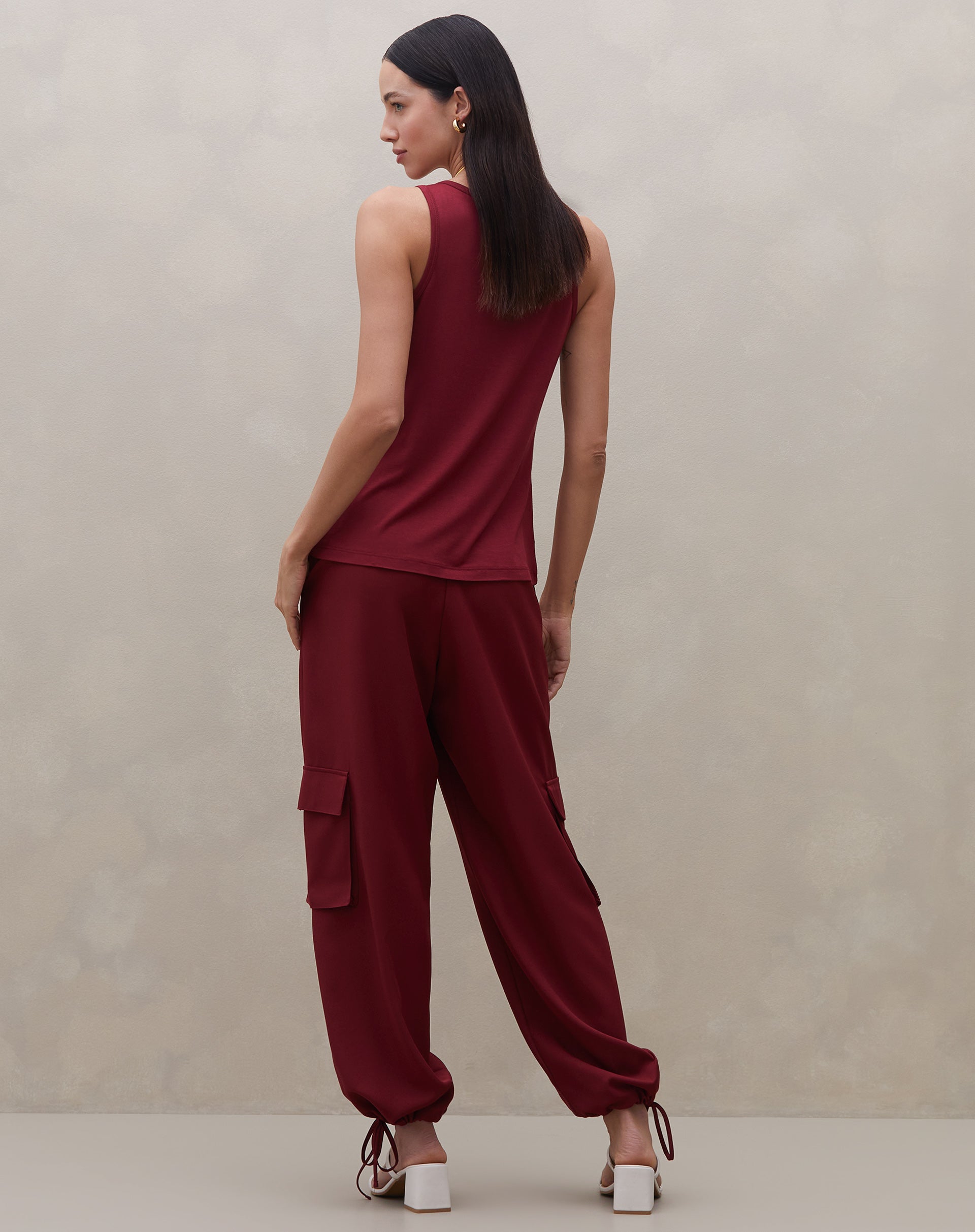 Regata Basic Viscose Lisa - Vinho