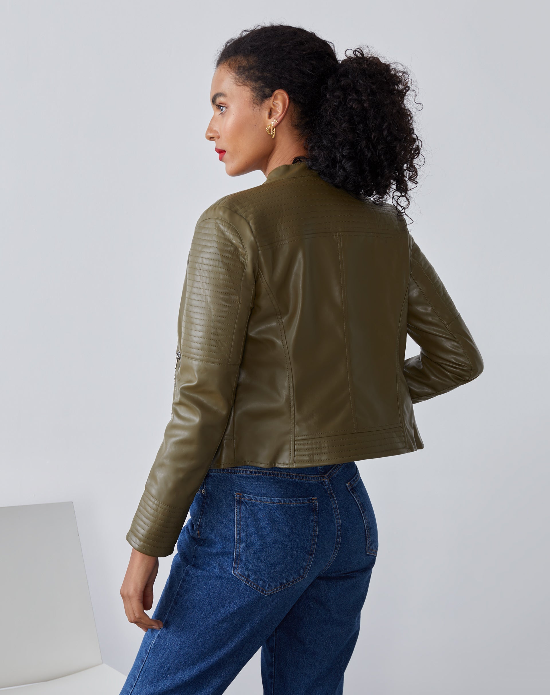 Jaqueta Leather Special - Verde Militar