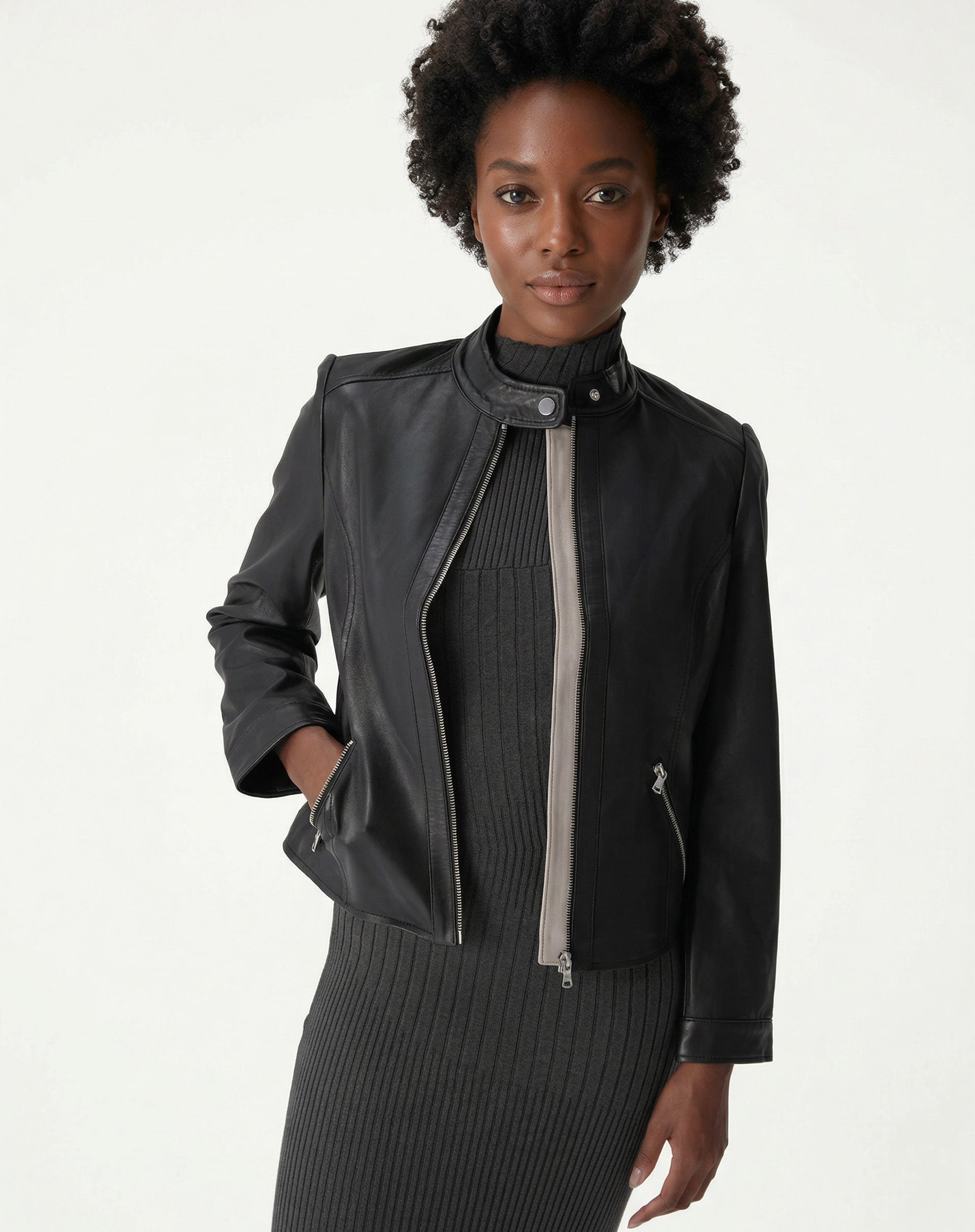 Jaqueta Couro Pelica Deluxe - Preto