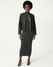 Jaqueta Couro Pelica Deluxe - Preto