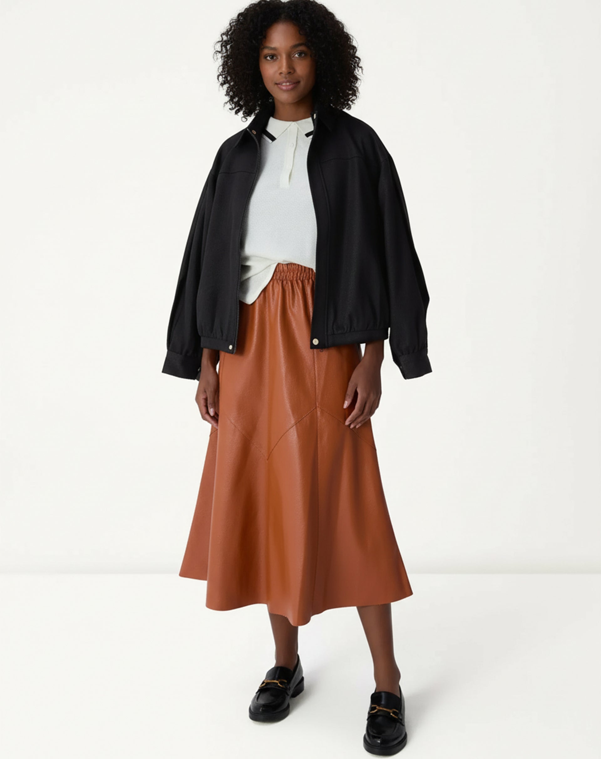 Saia Midi Statement - Caramelo