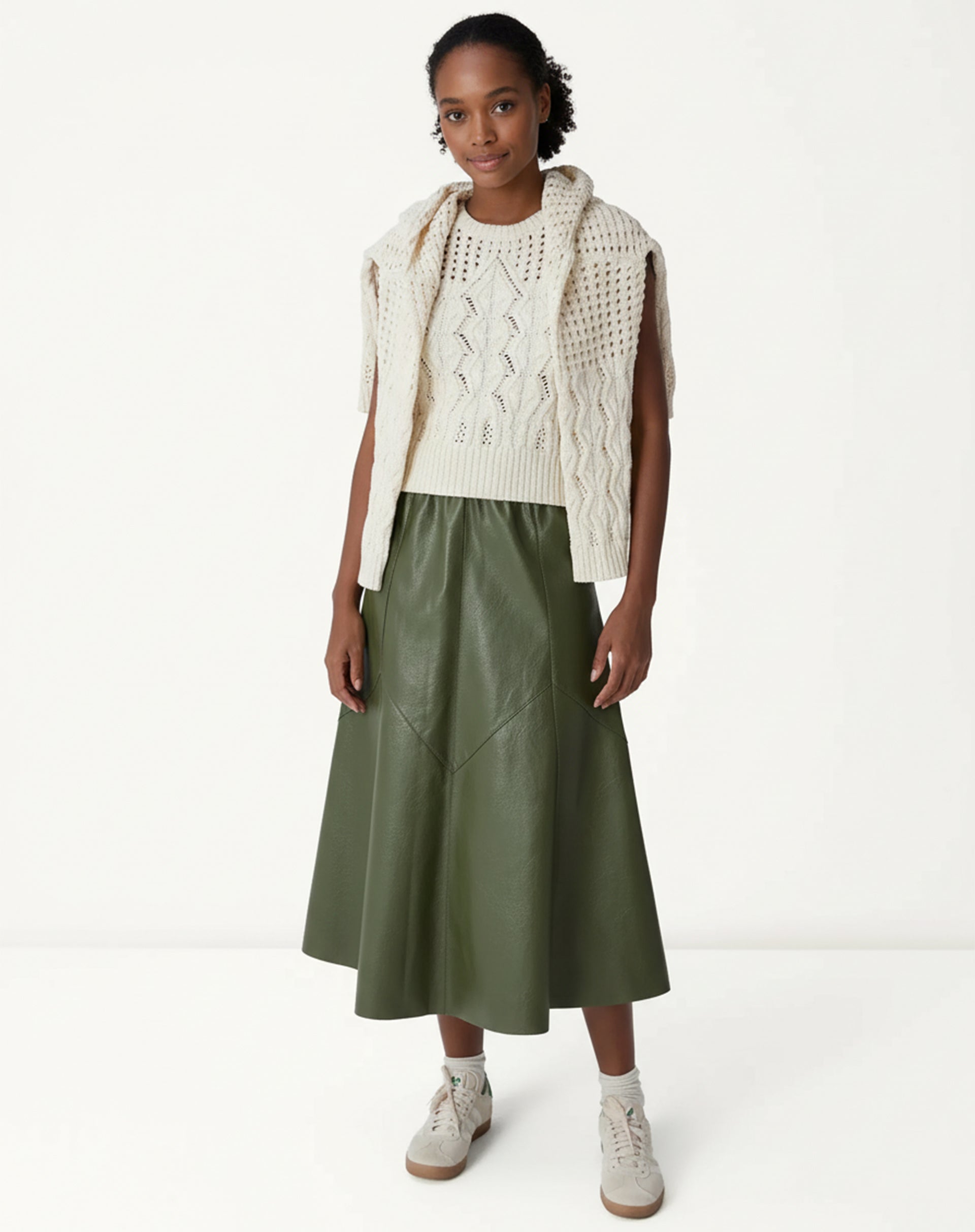 Saia Midi Statement - Verde Militar