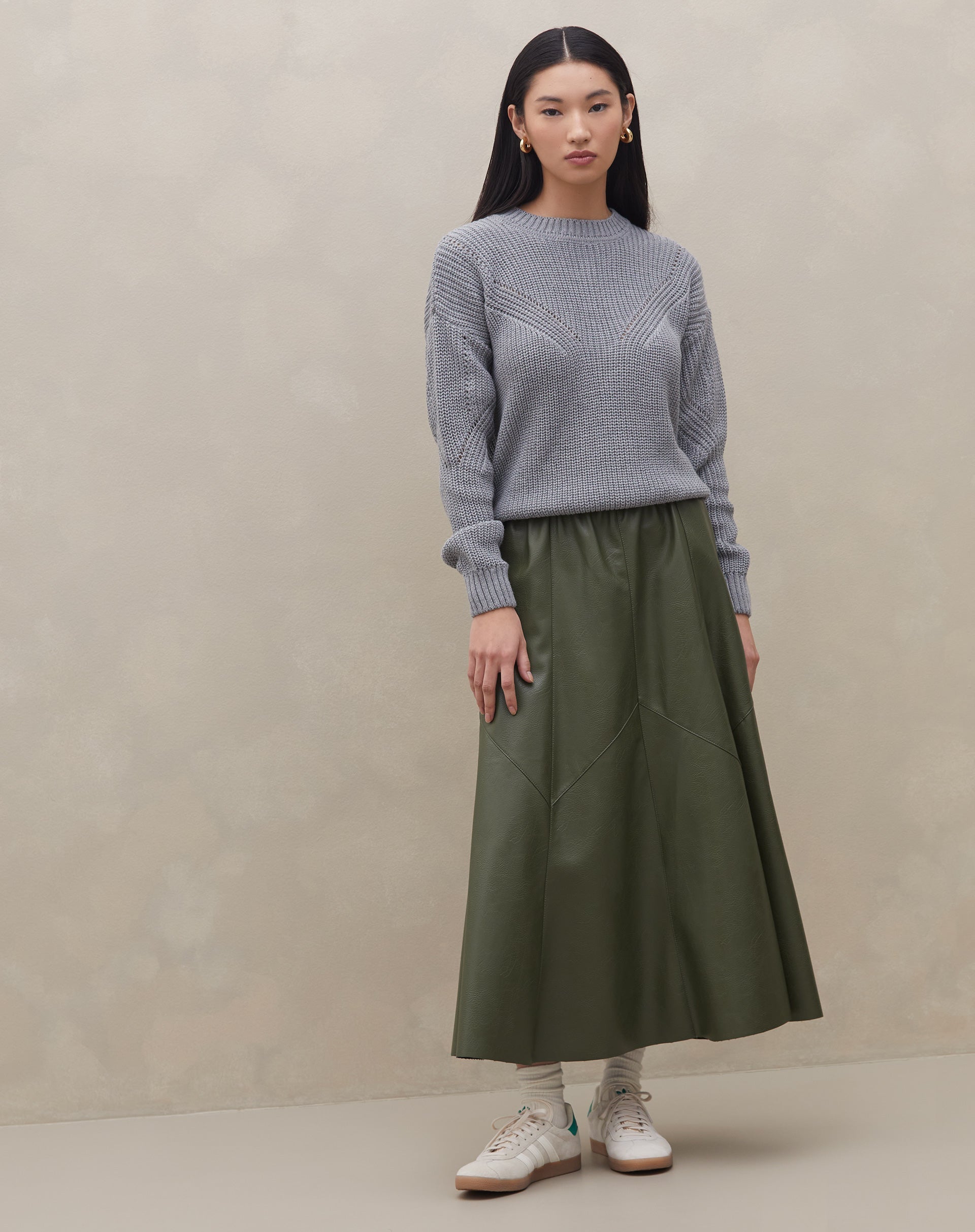 Saia Midi Statement - Verde Militar