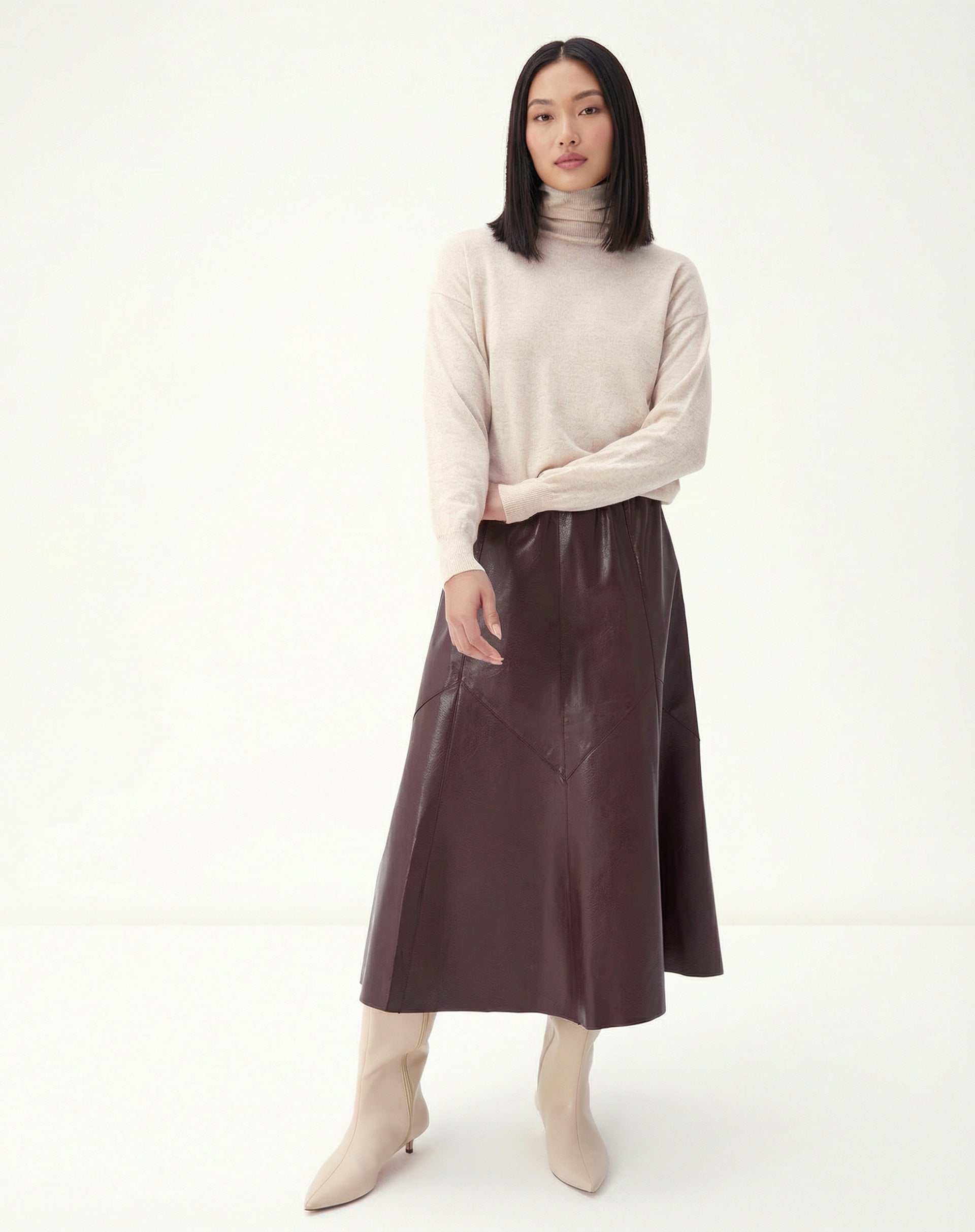 SAIA MIDI STATEMENT ESSENTIAL - BURGUNDY