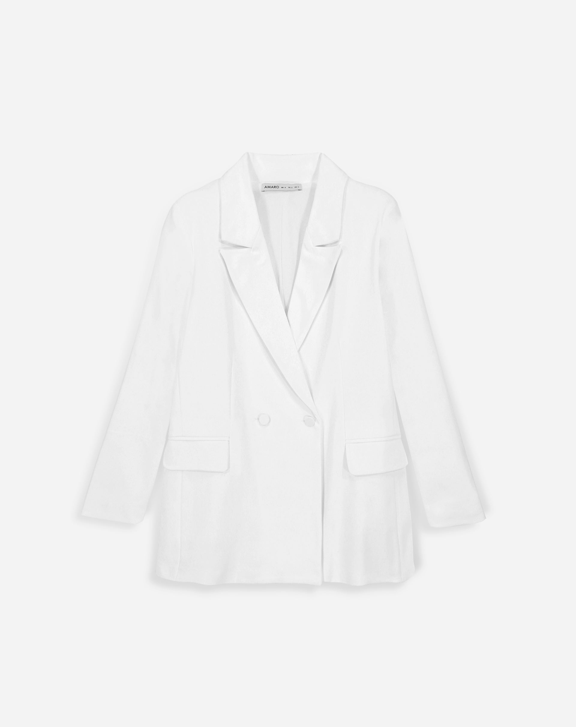 Blazer Alongado Botões Forrados - Off-white