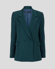 BLAZER ALONGADO BOTÕES FORRADOS - VERDE ESMERALDA