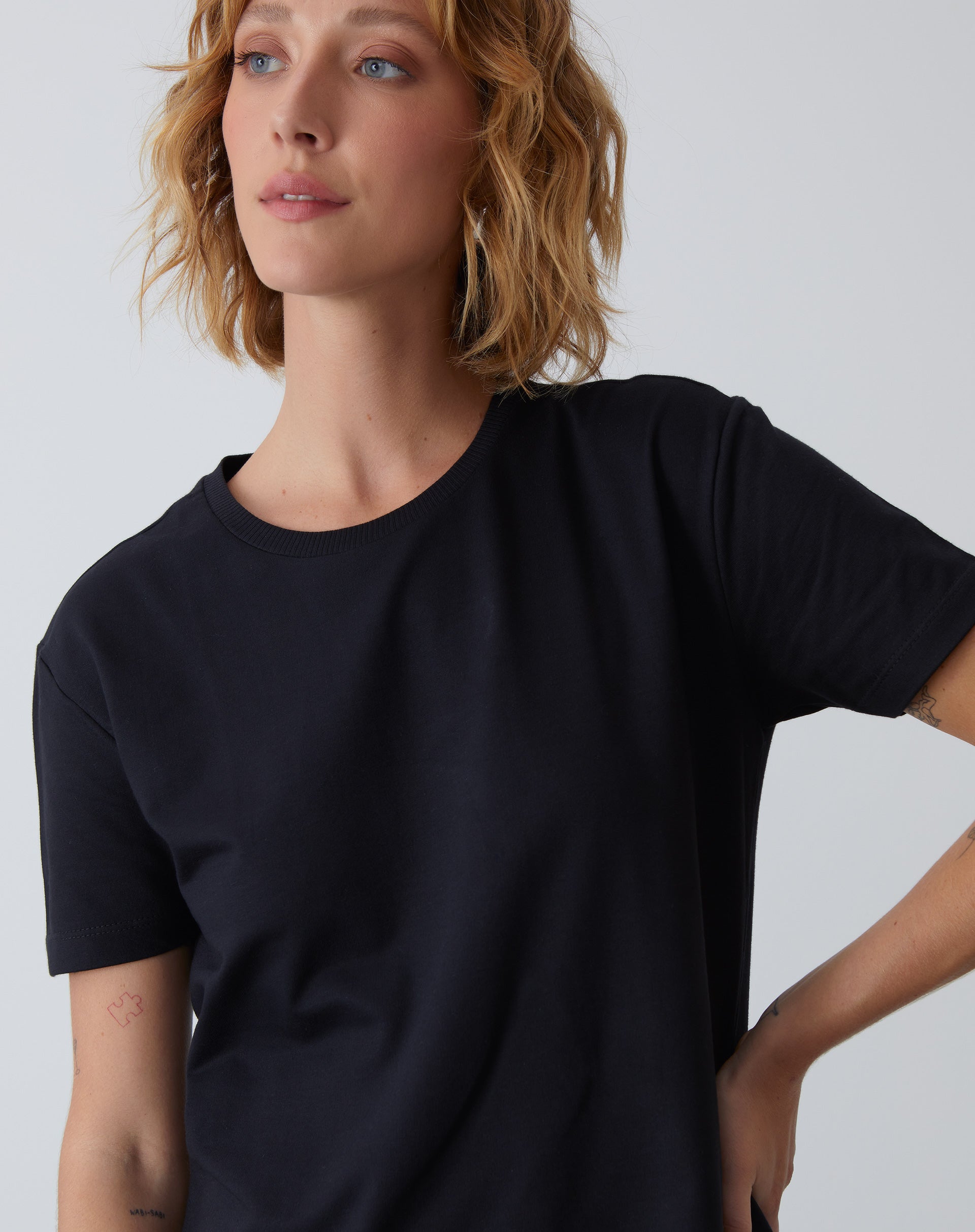 VESTIDO CURTO MALHA BASIC - PRETO