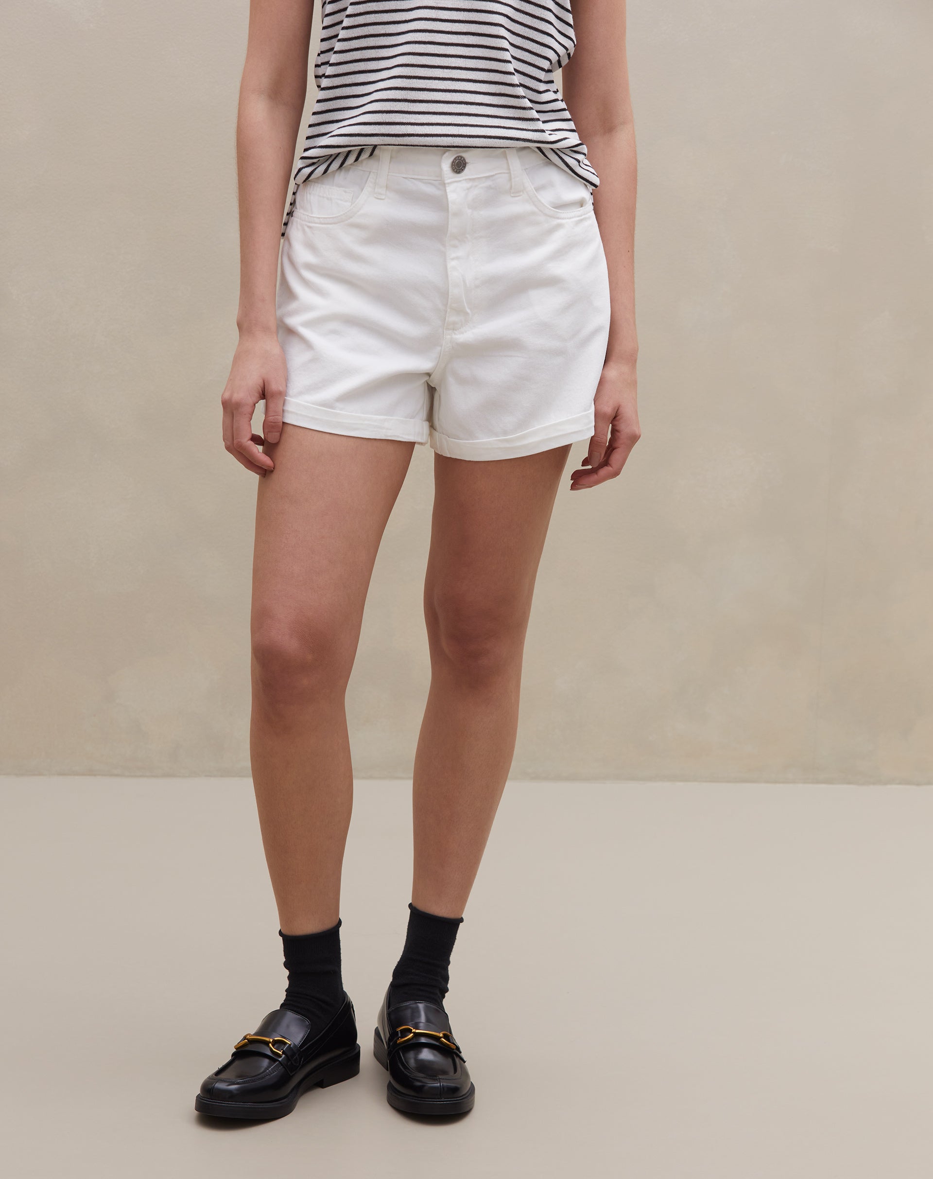 Shorts de Sarja Essential - Branco