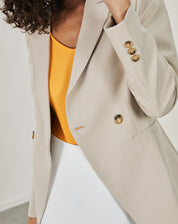 Blazer Alongado com Ponta - Areia