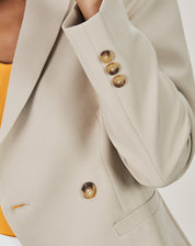 Blazer Alongado com Ponta - Areia