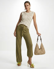 Triya Calça Nicole Tricot - Verde
