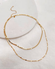 Colar Duplo Dots - Dourado