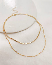 Colar Duplo Dots - Dourado