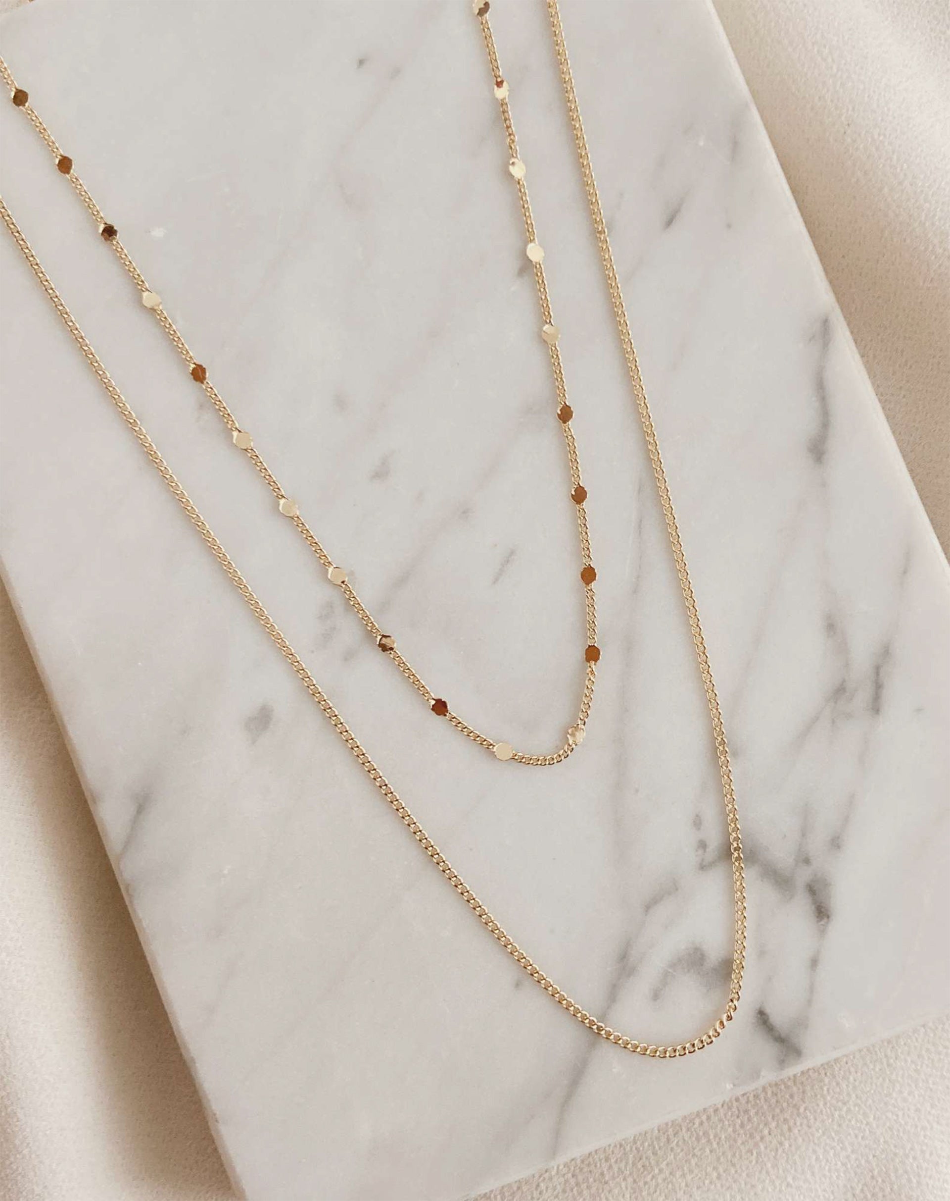 Colar Duplo Minimal - Dourado