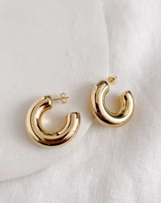 Argola Bold Grande - Dourado - Dourado