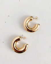 Argola Bold Grande - Dourado - Dourado