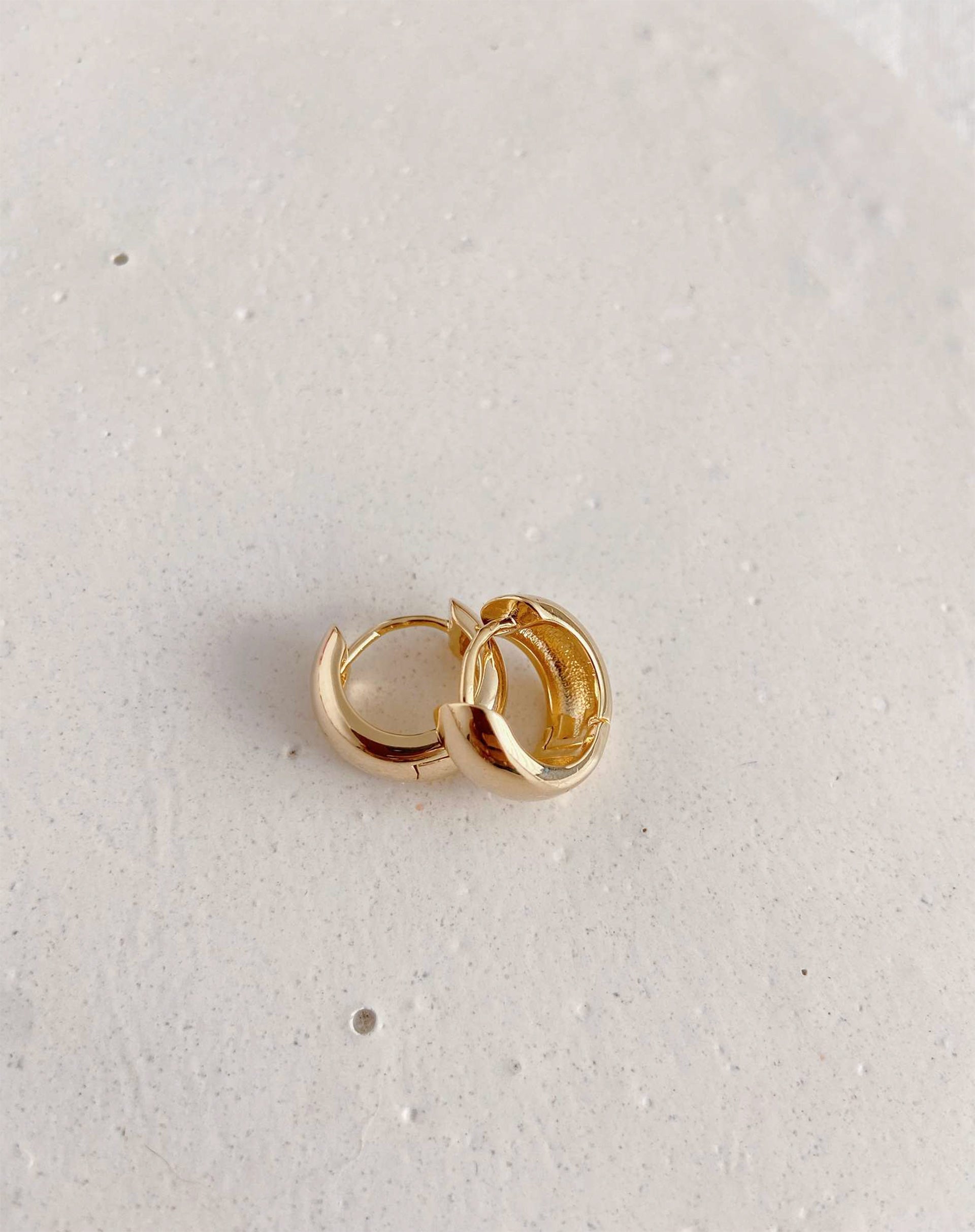 Argola Click Grande - Dourado