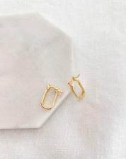 Argola Reta Basic - Dourado