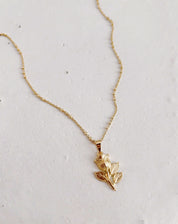 COLAR ROSA - DOURADO