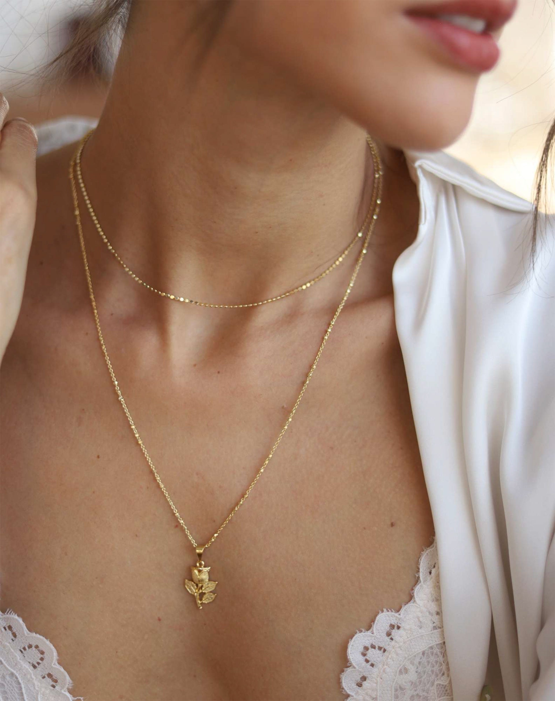 COLAR ROSA - DOURADO