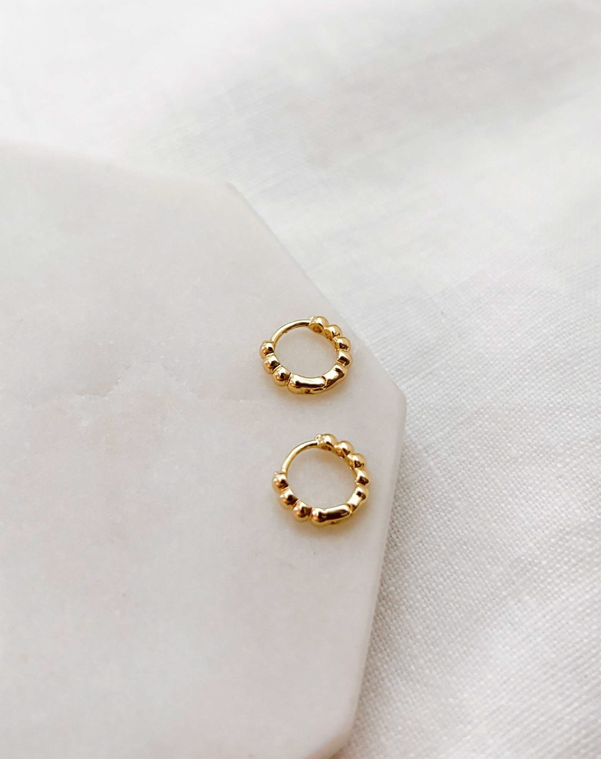 Argolinha Click Dots - Dourado