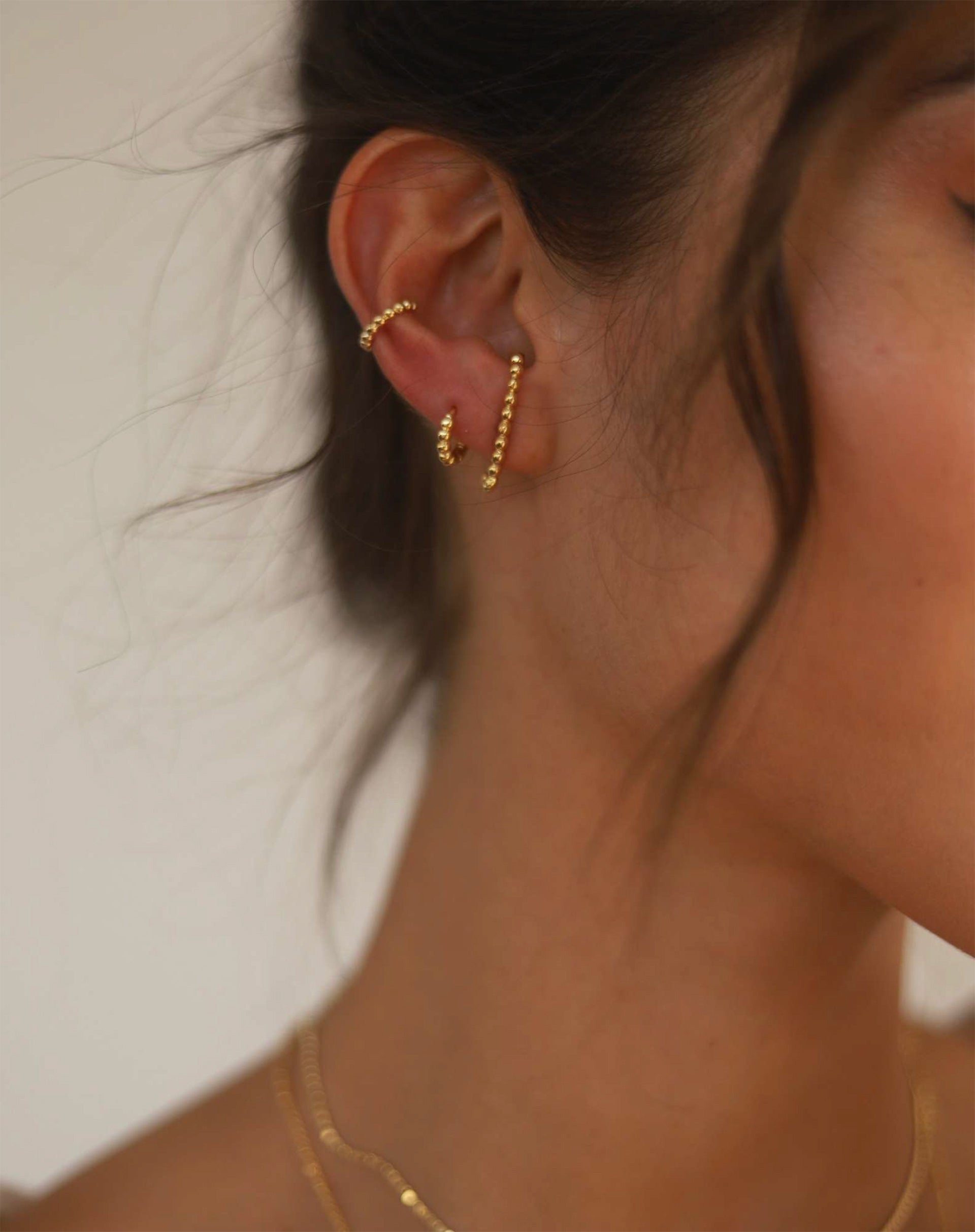 Argolinha Click Dots - Dourado