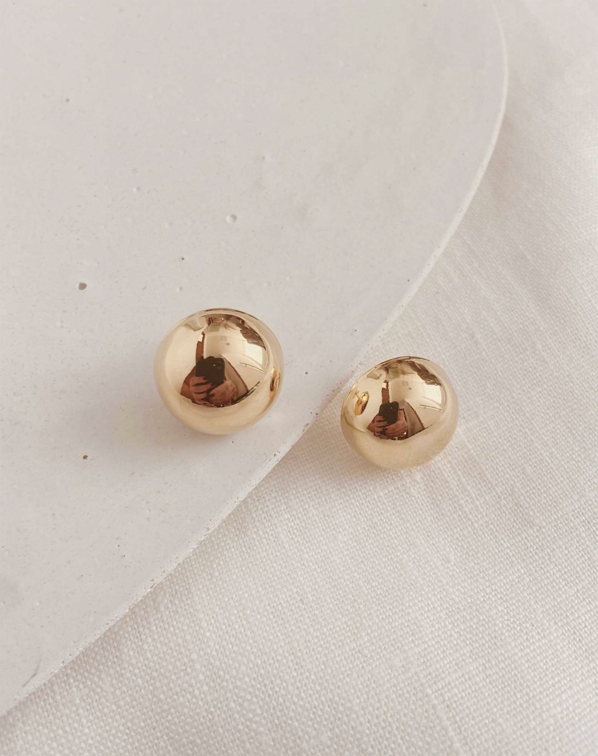 Brinco Bubble Pequeno - Dourado