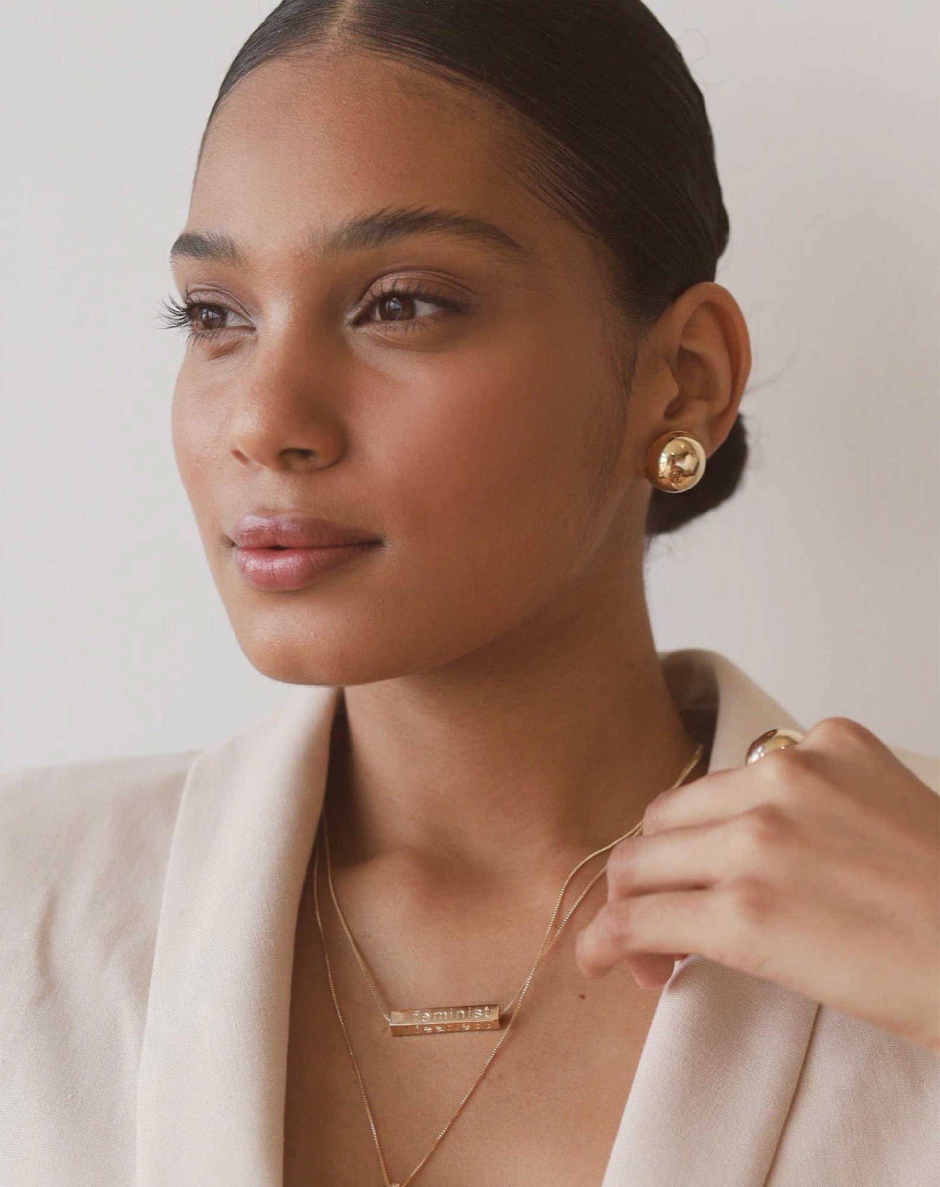 Brinco Bubble Pequeno - Dourado