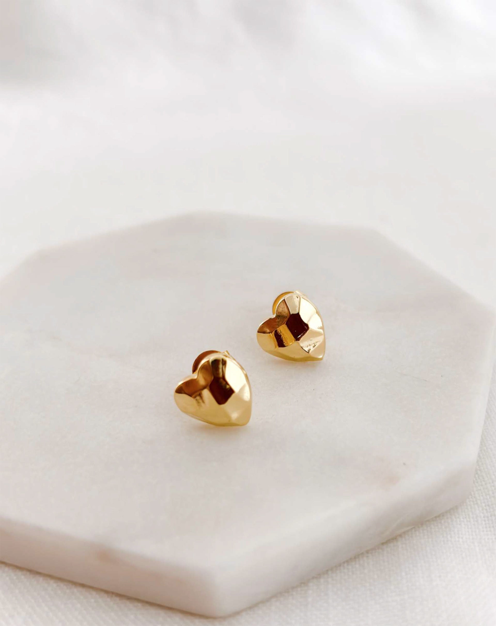 Brinco Coração Diamond - Dourado - Dourado