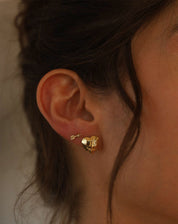 Brinco Coração Diamond - Dourado - Dourado